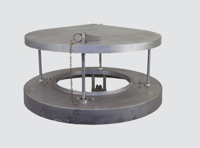 130732 Pokrywa kominowa oraz górny pierścień do kominków ogrodowych Schiedel Isokern